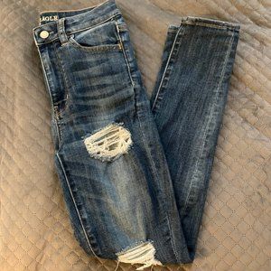 American Eagle Distressed High Waist Jeggings